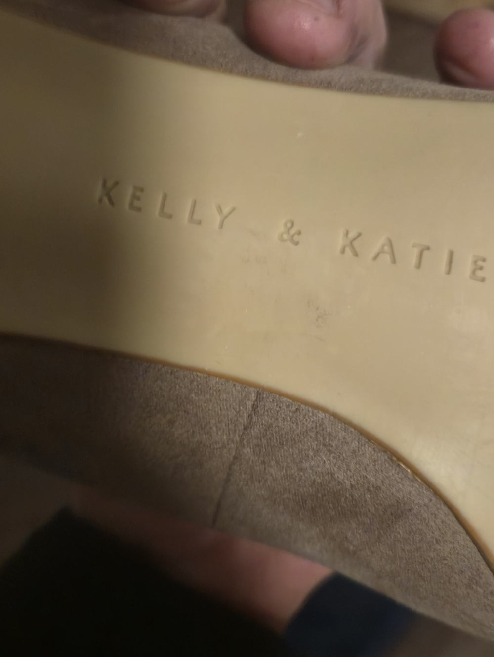 Kelly & Katie Taupe Pointed-Toe Suede Pumps 2 " Heels Like New 8 - Picture 9 of 15